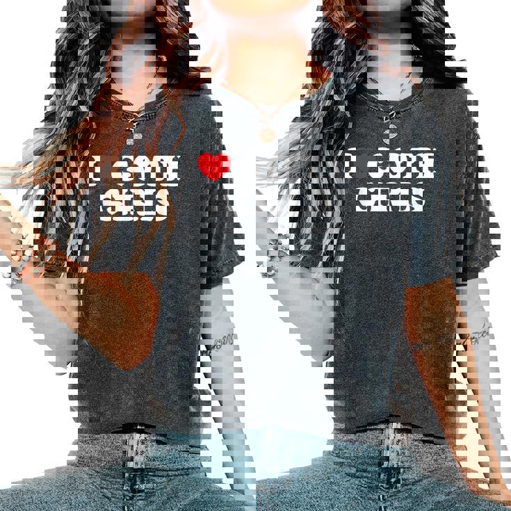 I Love Goth Girls I Heart Goth Girls Women's Oversized Comfort T-Shirt
