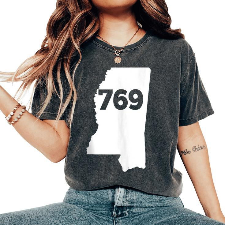 Mississippi 769 Area Code Women's Oversized Comfort T-Shirt