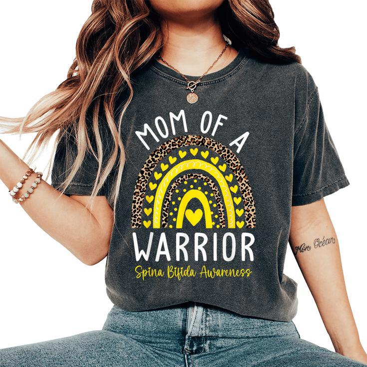 Mom Of A Warrior We Wear Yellow Spina Bifida Awareness Month Women's Oversized Comfort T-Shirt