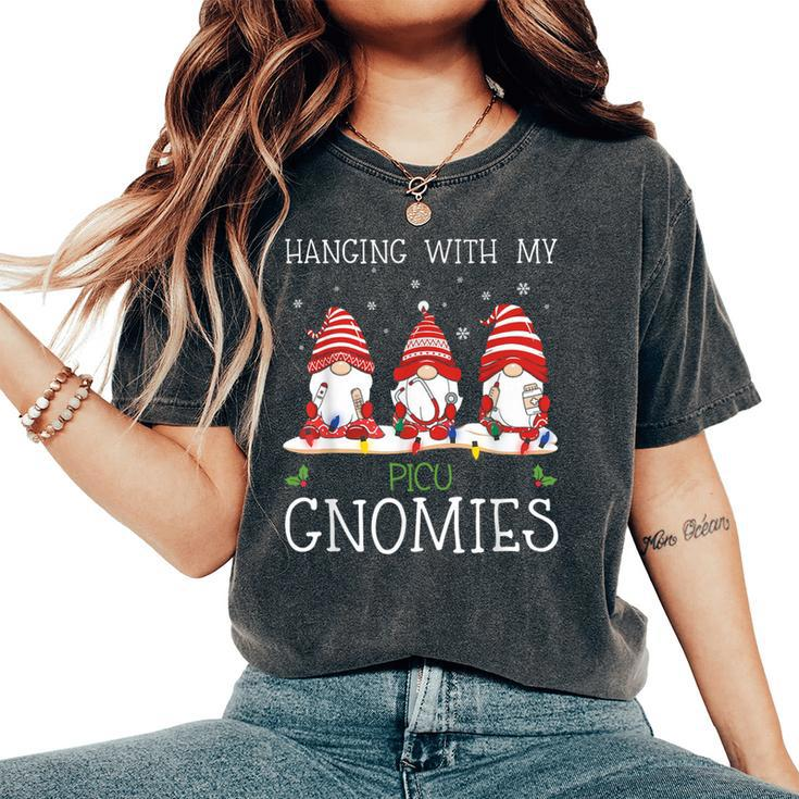 Nurse Christmas Gnome Cool Picu Nurse Christmas Lights Women's Oversized Comfort T-Shirt