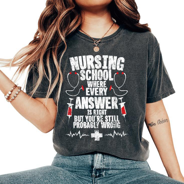 Nursing School Hospital Nurse Student Women's Oversized Comfort T-Shirt