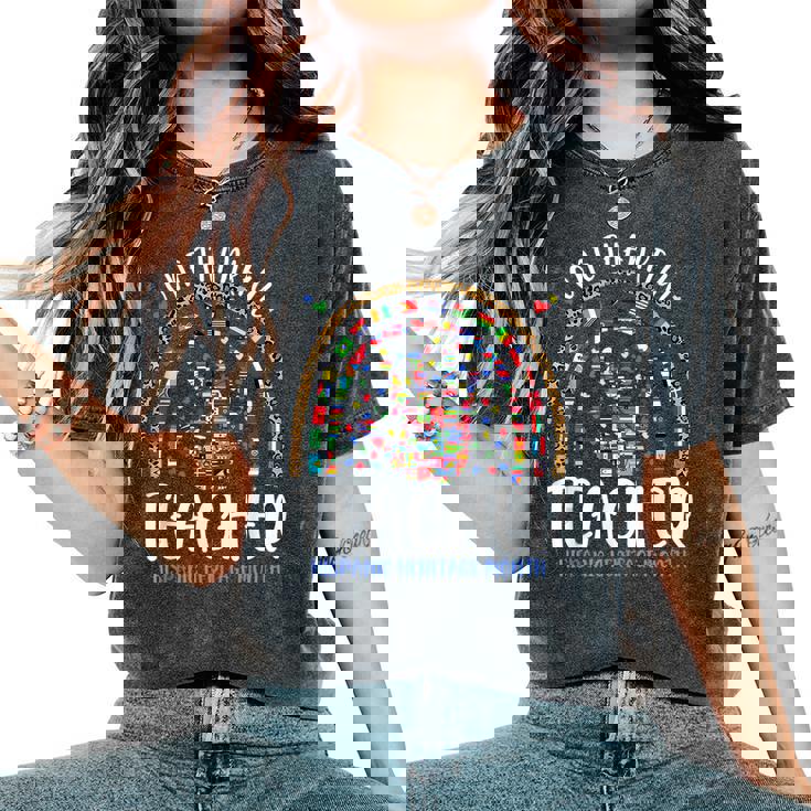 One Thankful Teacher Hispanic Heritage Month Countries Flags Women's Oversized Comfort T-Shirt