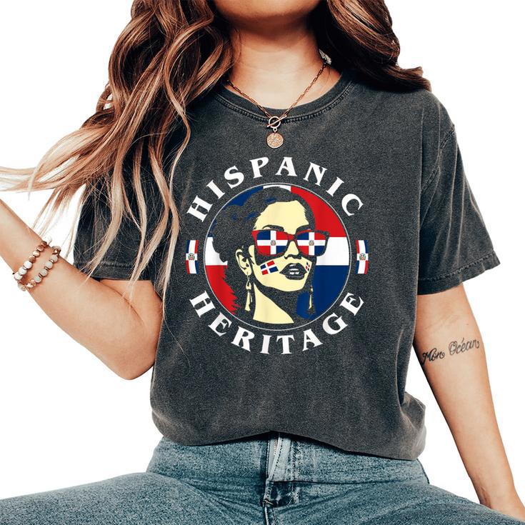 Hispanic Heritage Dominican Republic And Flag Women's Oversized Comfort T-Shirt