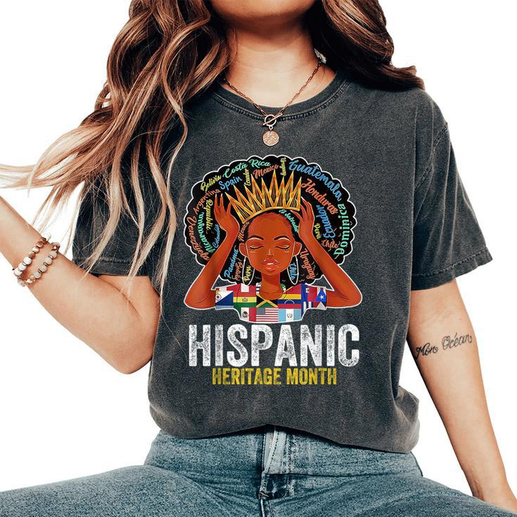 Hispanic Heritage Month Latina Girls Latino Countries Flags Women's Oversized Comfort T-Shirt