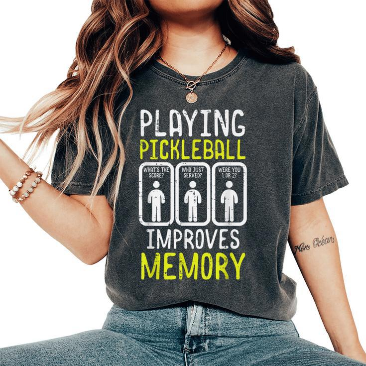 Playing Pickleball Improves Memory Pickle Ball Kid Women's Oversized Comfort T-Shirt
