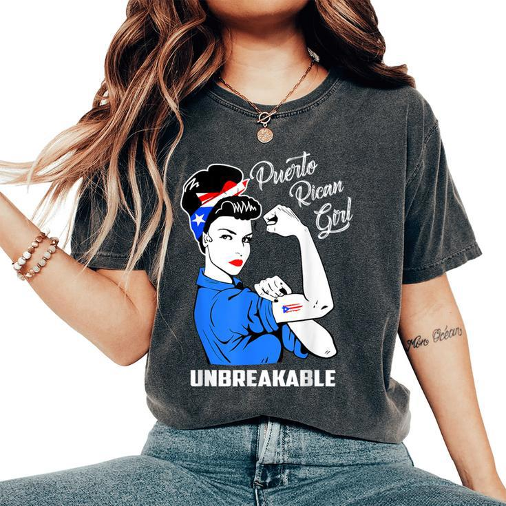 Puerto Rican Girl Unbreakable Heritage Puerto Rico Women's Oversized Comfort T-Shirt