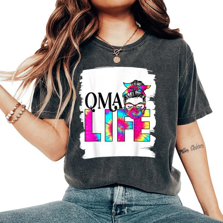 Qma Life Messy Bun Healthcare Worker Women's Oversized Comfort T-shirt