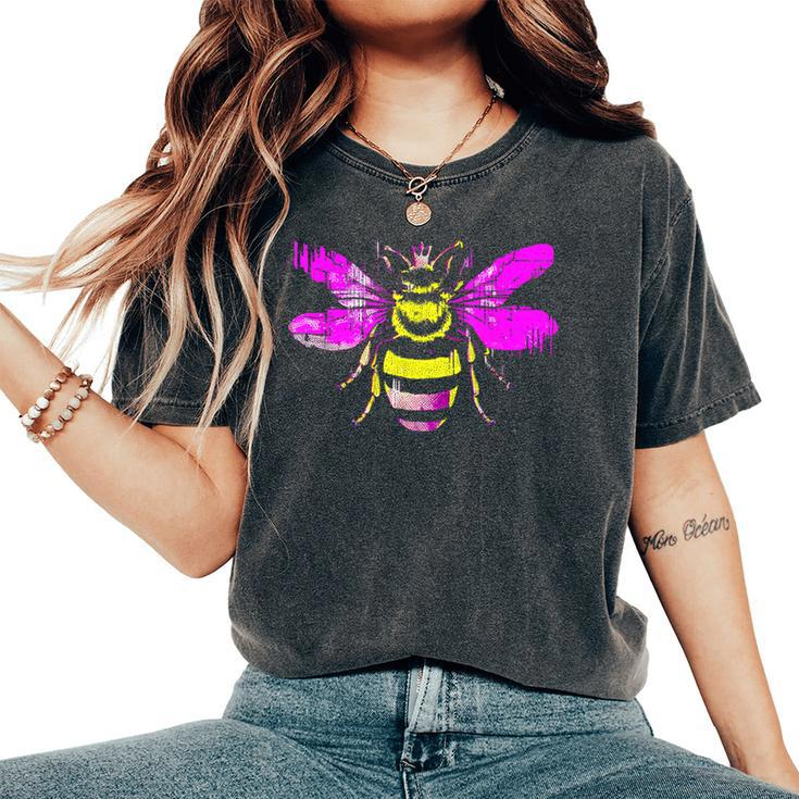 Queen Bee Honey Bee Vintage Women's Oversized Comfort T-Shirt