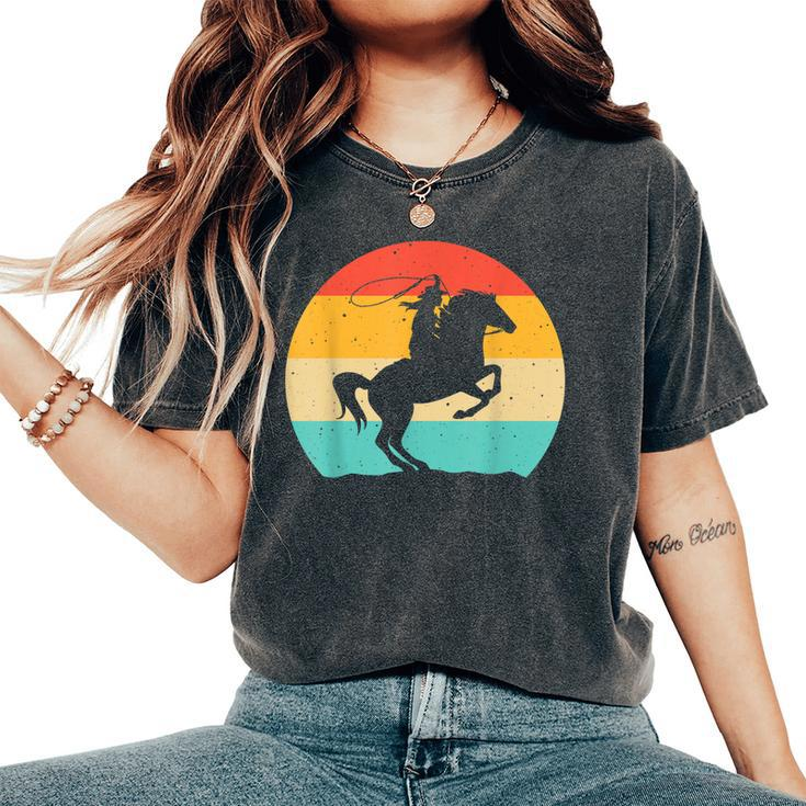 Retro Western Cowgirl For Girl Horse Riding Women Women's Oversized Comfort T-shirt