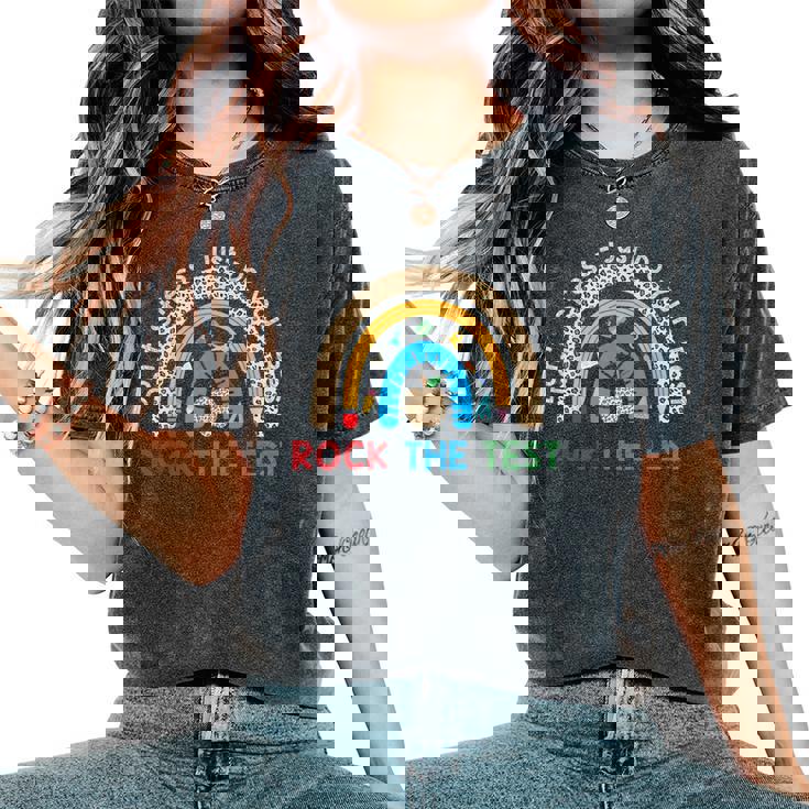 Rock The Test Don't Stress Just Do Best Teacher Women's Oversized Comfort T-Shirt