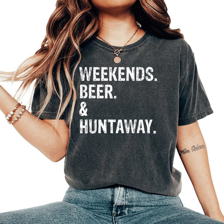 Weekends Beer And Huntaway New Zealand Huntaway Dog Women's Oversized Comfort T-Shirt