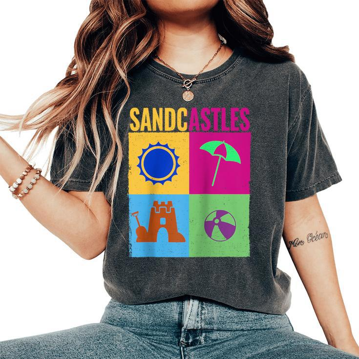 Sandcastles Builder Colerful Building Sandcastles Women's Oversized Comfort T-Shirt