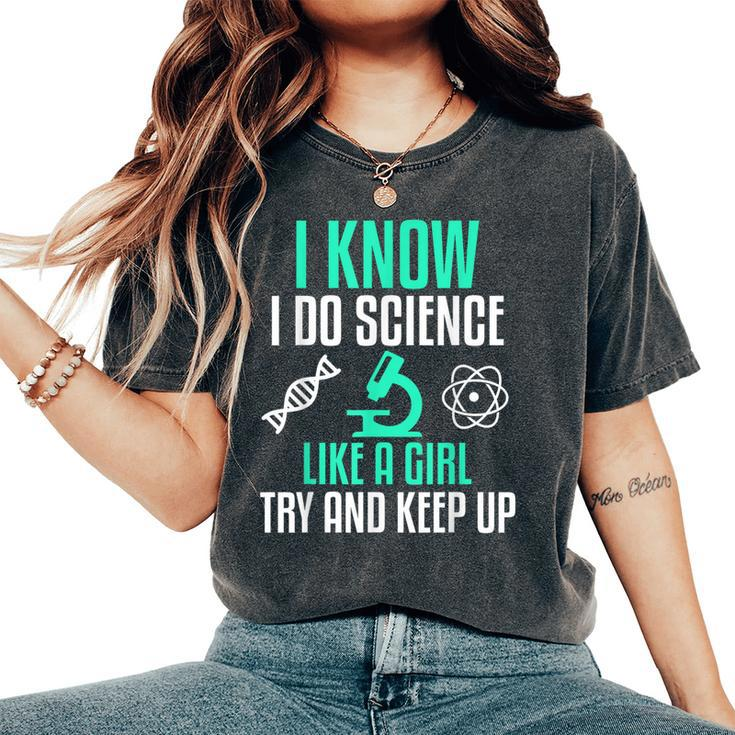 Science Stem Girl Biology Pharmacy Tech Women's Oversized Comfort T-Shirt