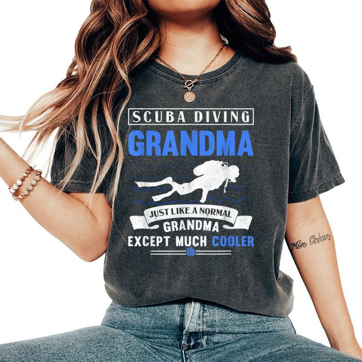 Scuba Diving Grandma Dive Grandmother Underwater Scuba Diver Women's Oversized Comfort T-Shirt