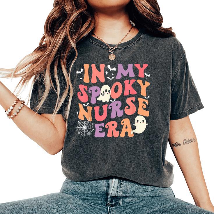 In My Spooky Nurse Era Halloween Groovy Witchy Spooky Nurse Women's Oversized Comfort T-Shirt