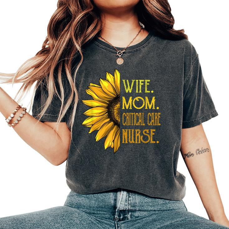 Sunflower Critical Care Nurse Women's Oversized Comfort T-shirt