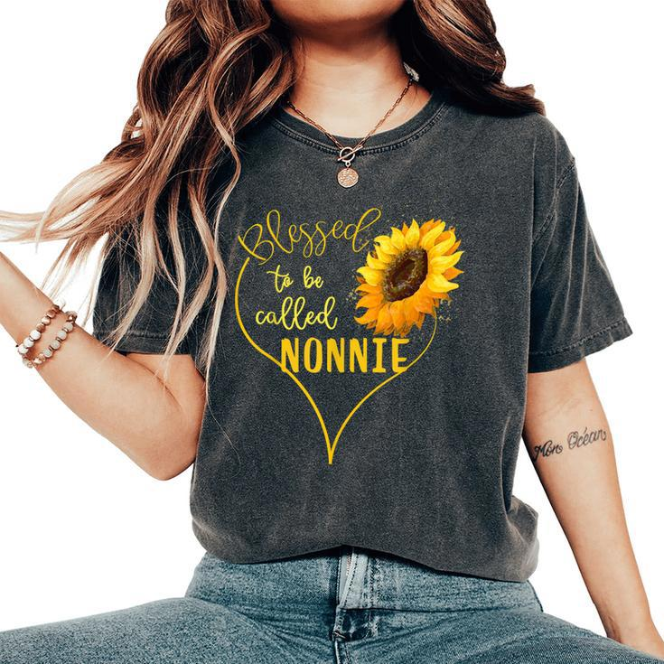 Sunflower Heart Blessed To Be Called Nonnie Women's Oversized Comfort T-shirt