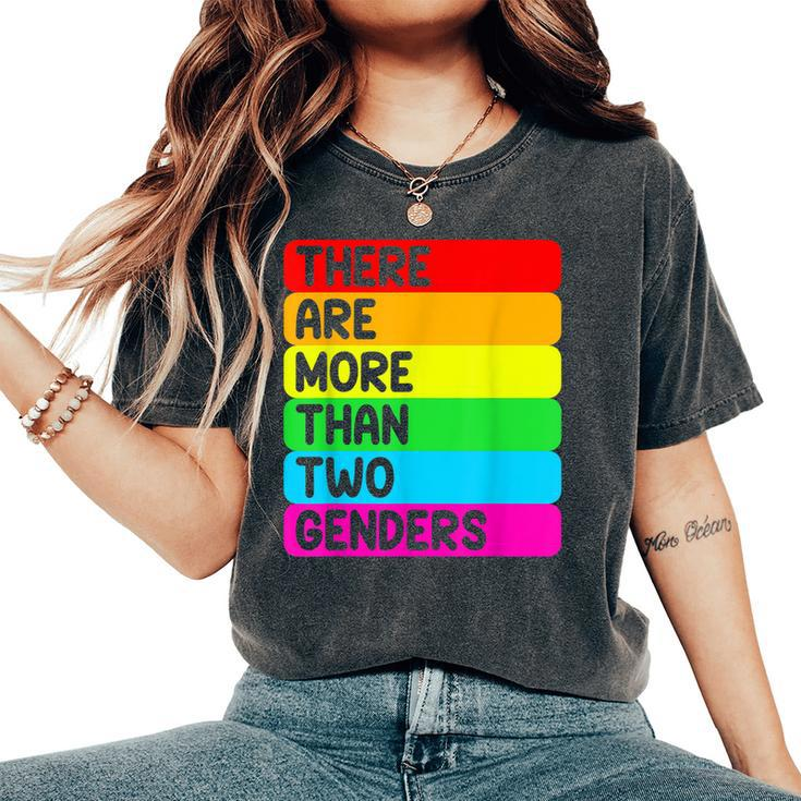There Are More Than Two Sexes Of Lgbtq Rainbow Flag  Gift For Women Women's Oversized Graphic Print Comfort T-shirt