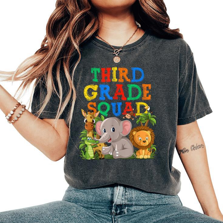 Third Grade Squad Animals Jungle Zoo Safari Women's Oversized Comfort T-Shirt