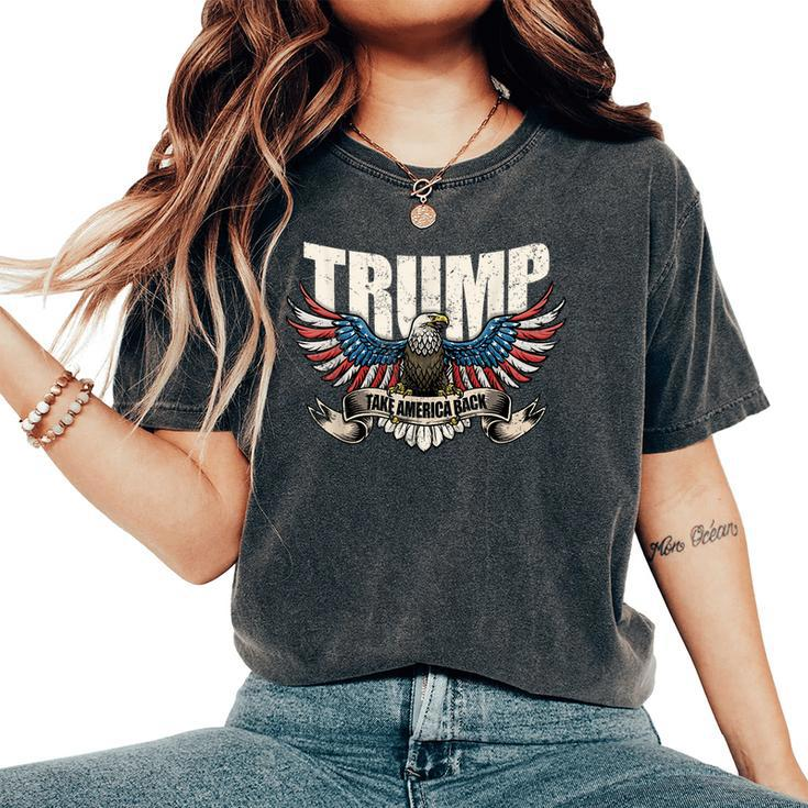 Trump 2024 Flag Take America Back Donald Trump Women's Oversized Comfort T-Shirt