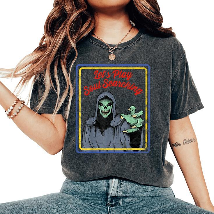 Vintage Horror Soul Searching Grim Reaper Reaper Women's Oversized Comfort T-Shirt