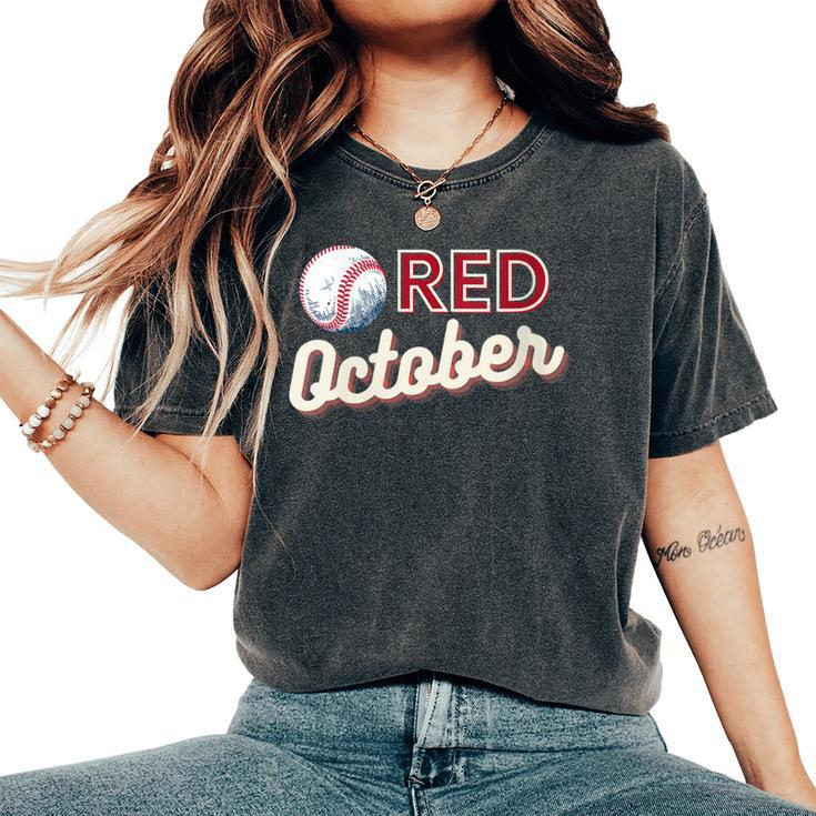 Vintage Red October Philly Philadelphia Baseball Women's Oversized Comfort T-Shirt