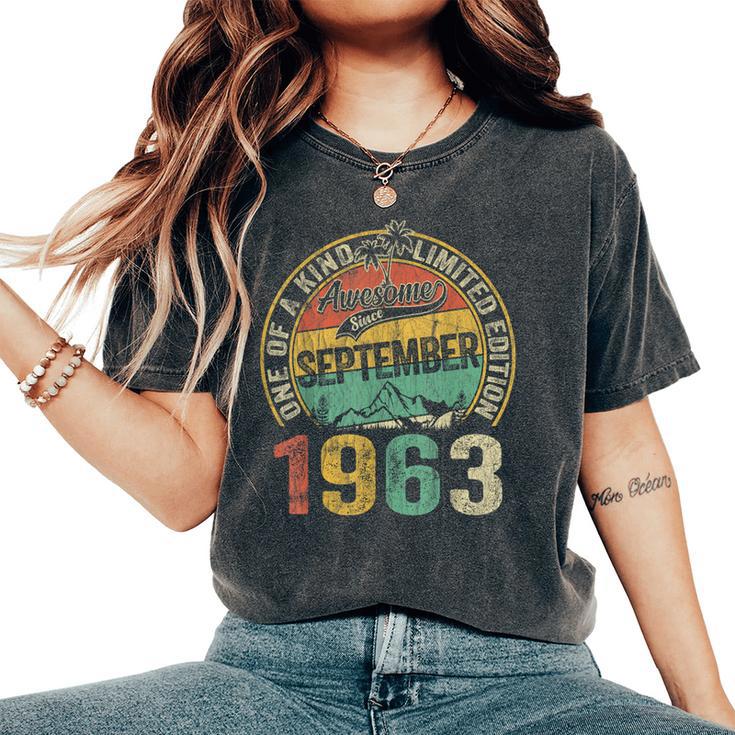 Vintage September 1963 60 Year Old 60Th Birthday Women Women's Oversized Comfort T-Shirt