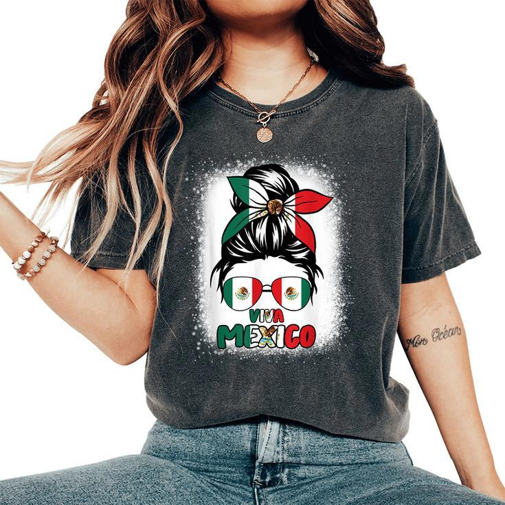 Viva Mexico Girls Mexican Flag Pride Women's Oversized Comfort T-Shirt