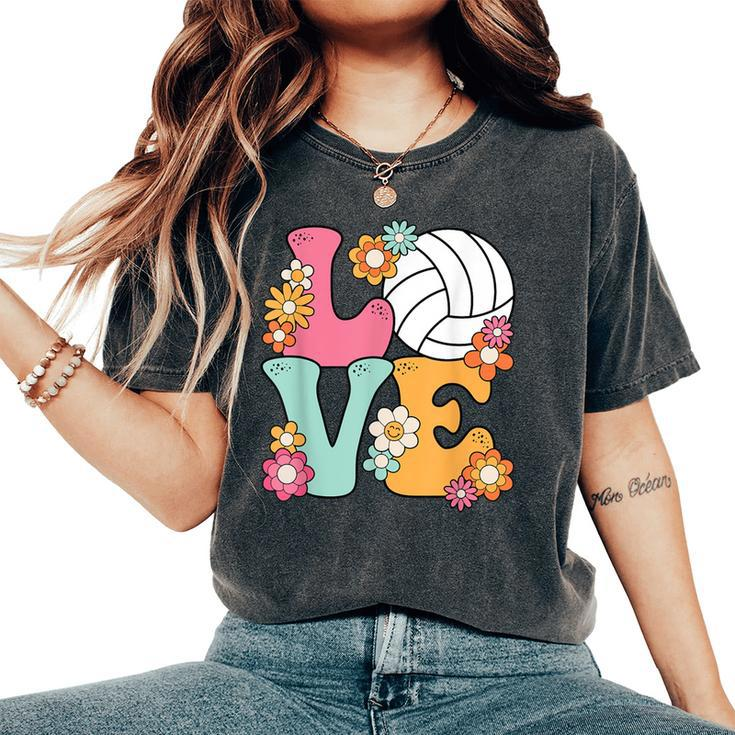 Volleyball Love Cute Volleyball Lover Ns Girls Women's Oversized Comfort T-Shirt