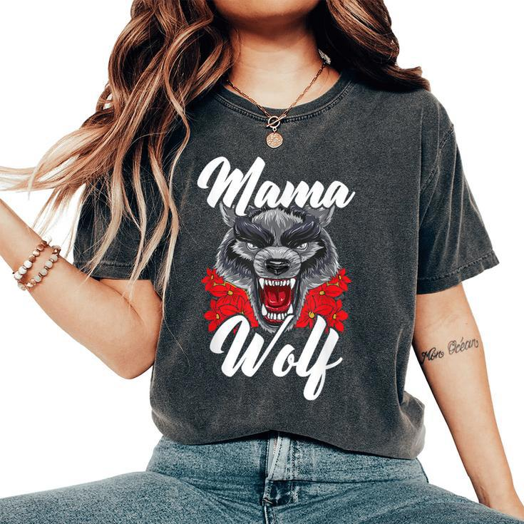 Wolf Pack Werewolf Wolfgang Wildlife Animal Mama Wolf Women's Oversized Comfort T-Shirt