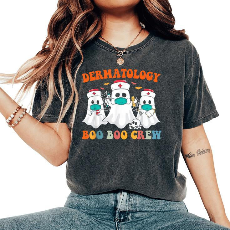 Boo Boo Crew For Dermatology Nurse Halloween Scrub Women's Oversized Comfort T-Shirt