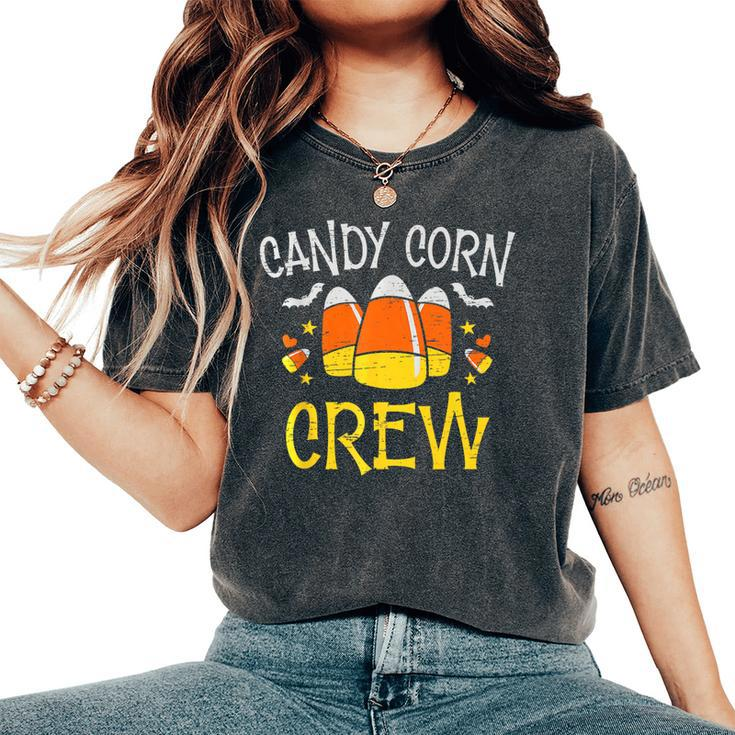 Candy Corn Crew Halloween Party Spooky Season Women's Oversized Comfort T-Shirt
