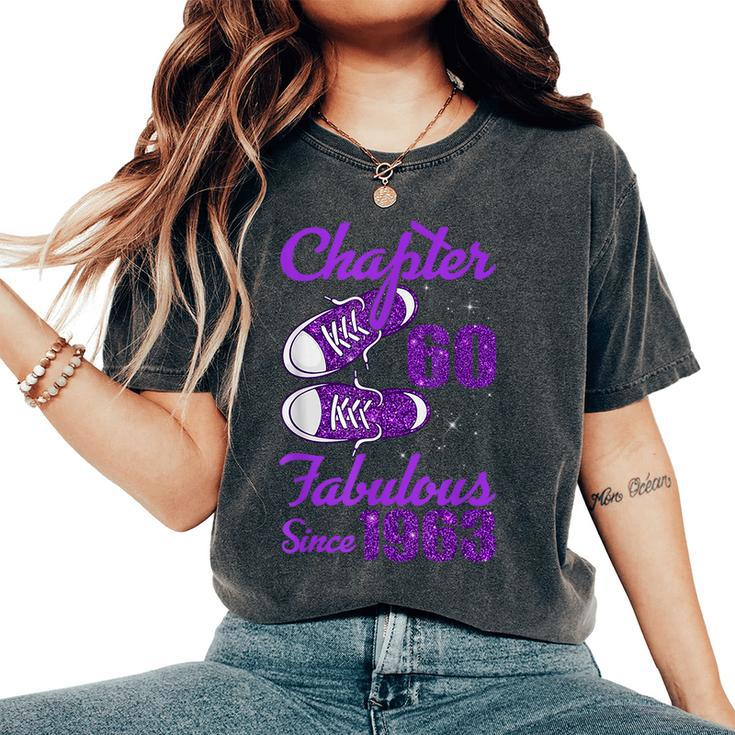 Chapter 60 Fabulous Since 1963 Purple 60Th Birthday Women's Oversized Comfort T-Shirt