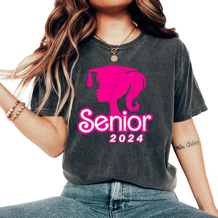 Class Of 2024 Senior Pink Seniors 2024 Girls Women's Oversized Comfort T-Shirt