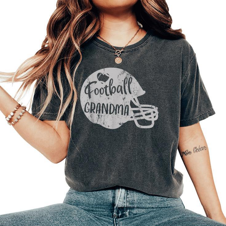 Football Grandma Fun Supportive American Football Grandma Women's Oversized Comfort T-Shirt