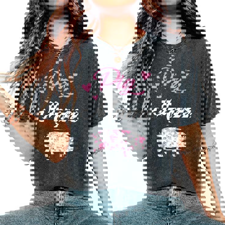 pig mama☺︎ Pig Mama Pig Mama For Pig Mama Women's Oversized Comfort T-Shirt