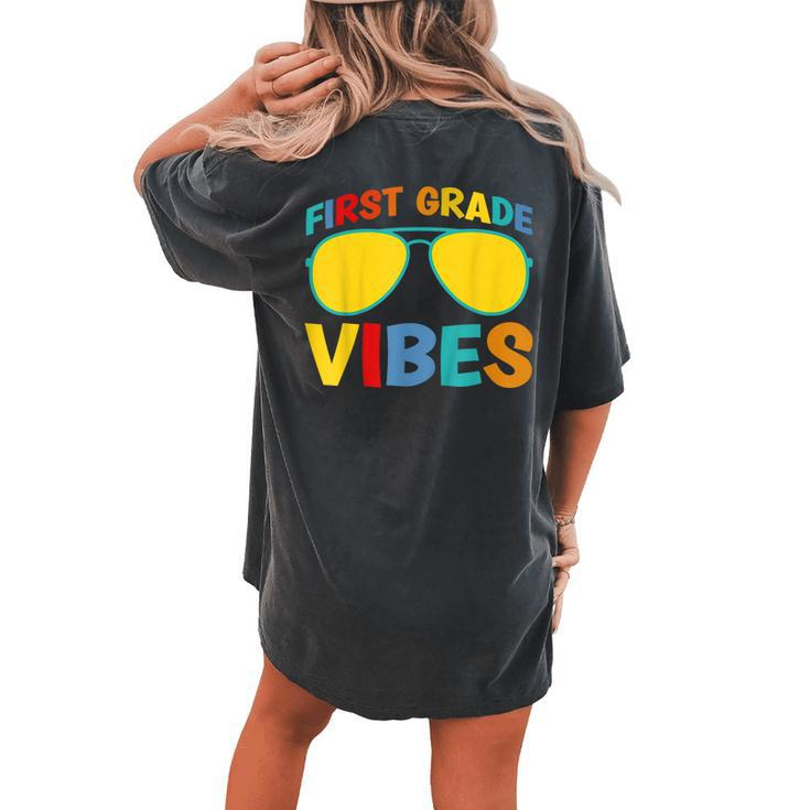 First Day Of School 1St Grade Vibes Boys First Grade Women's Oversized Comfort T-shirt Back Print