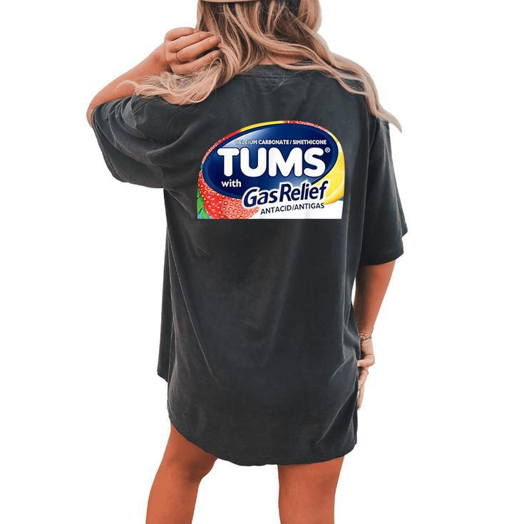 Nurse Pharmacy Halloween Costume Tums With Gas Relief Women's Oversized Comfort T-shirt Back Print