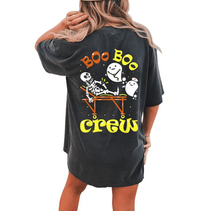 Ghost Skeleton Boo Boo Crew Nurse Halloween Costume Women's Oversized Comfort T-shirt Back Print