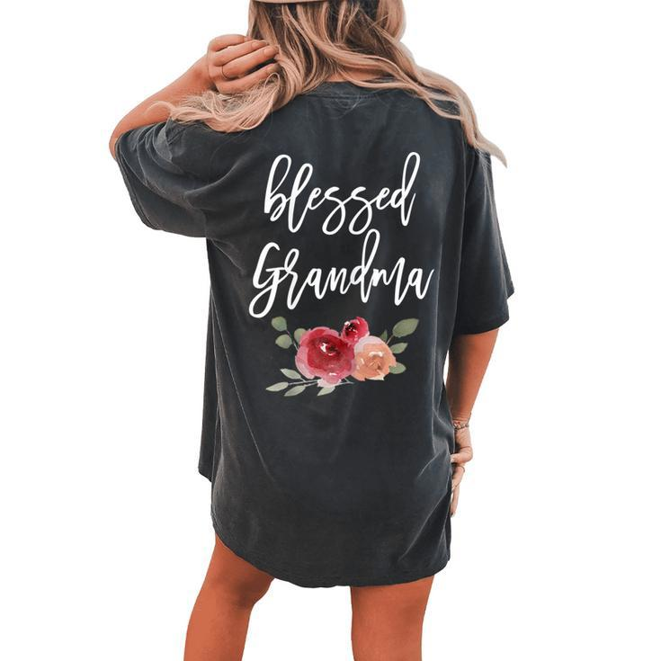 For Grandma From Baby Blessed Grandma Women's Oversized Comfort T-Shirt Back Print