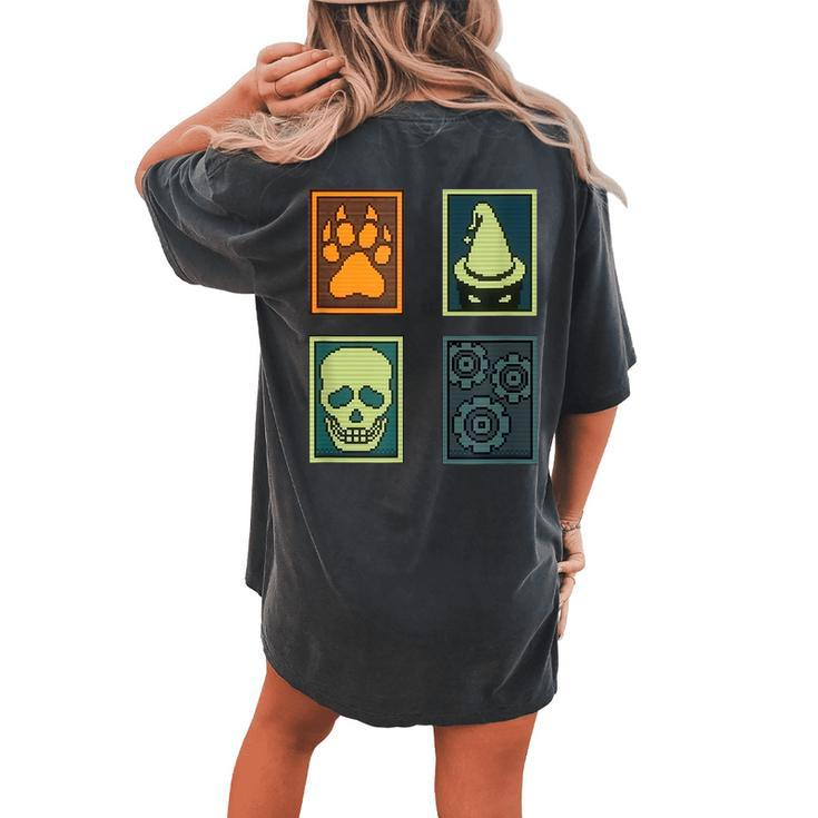 Inscryption Psychological Horror Card Categories Spooky Game Spooky Women's Oversized Comfort T-shirt Back Print