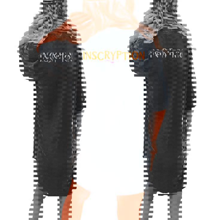 Inscryption Psychological Horror Card Game Halloween Scary Halloween Women's Oversized Comfort T-shirt Back Print