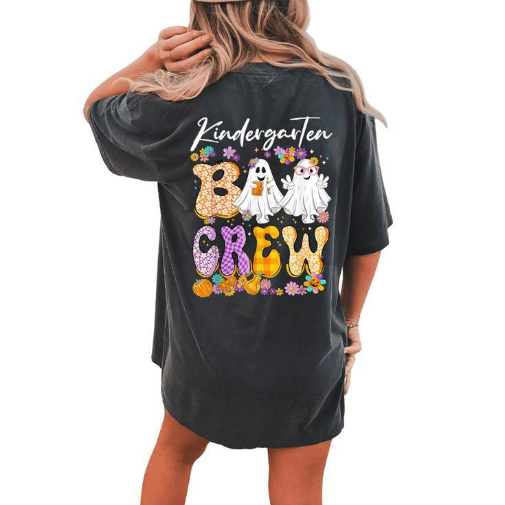 Kindergarten Boo Crew Halloween Costume Kindergarten Teacher Women's Oversized Comfort T-shirt Back Print