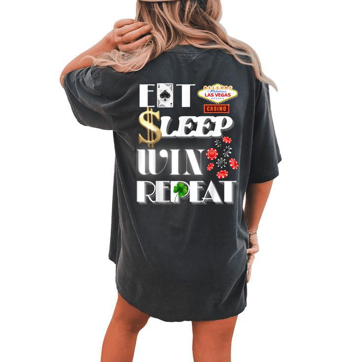 Las Vegas Casino Trip Party Couple Family Matching Women's Oversized Comfort T-Shirt Back Print
