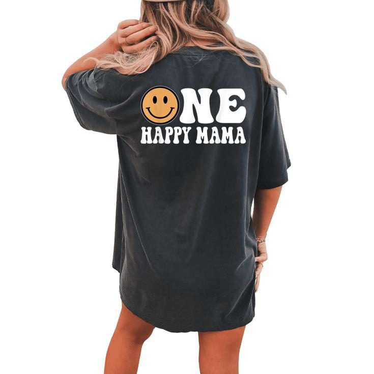 One Happy Dude 1St Birthday One Cool Mama Family Matching Women's Oversized Comfort T-shirt Back Print