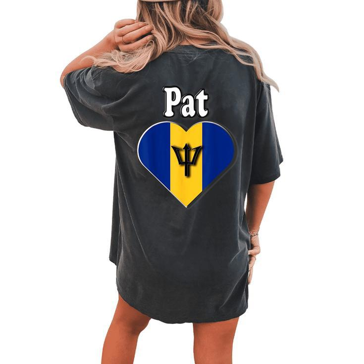 Pat Womens Barbados  Women's Oversized Graphic Back Print Comfort T-shirt