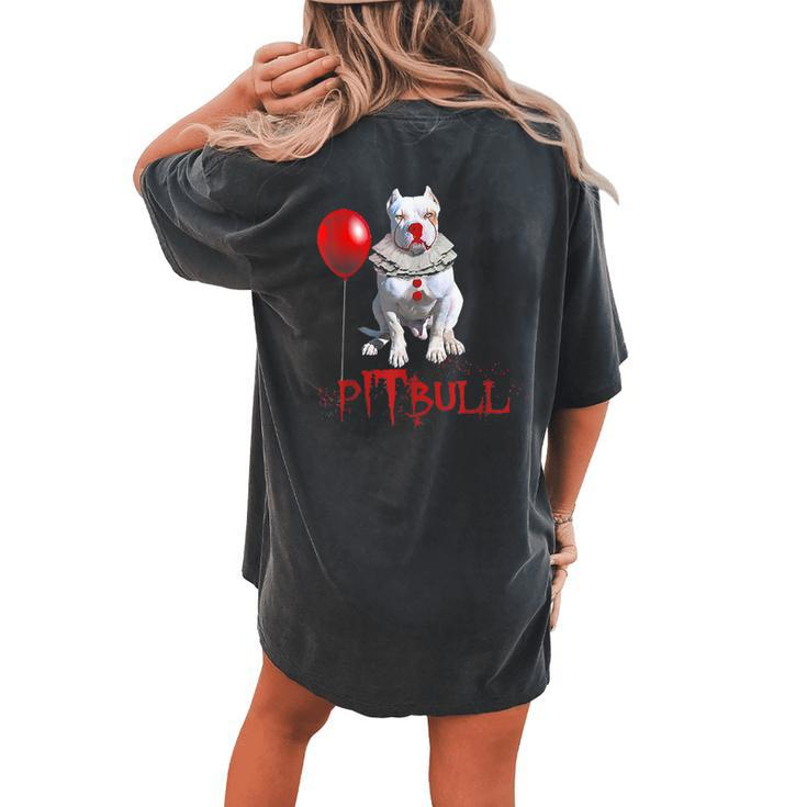 Pitbull Horror Movie Halloween Custome Halloween Custome  Women's Oversized Comfort T-shirt Back Print