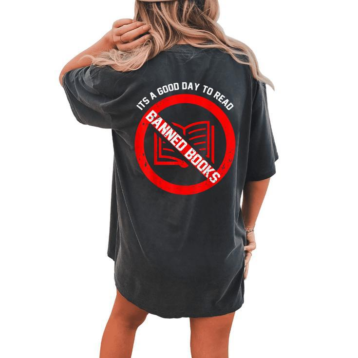 I Read Banned Books Readers Men Women Women's Oversized Comfort T-Shirt Back Print