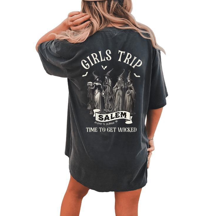 Retro Girls Trip Salem 1692 They Missed One Witch Halloween Women's Oversized Comfort T-shirt Back Print