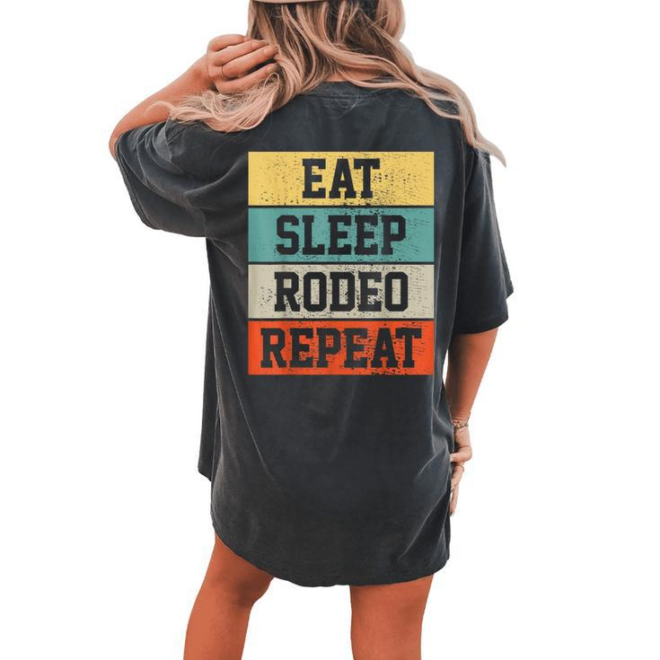 Rodeo Cowboy Cowgirl Retro Vintage Women's Oversized Comfort T-Shirt Back Print